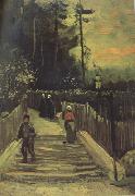 Vincent Van Gogh Sloping Path in Montmartre (nn004) oil on canvas